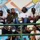 Spectators at the first official match of Sporting Lagos FC in Lagos, Nigeria